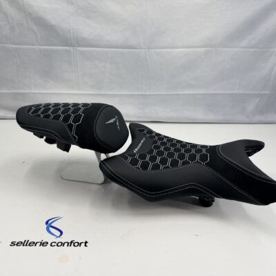Selle confort moto HONDA Hornet 1000 nid d'abeille argent