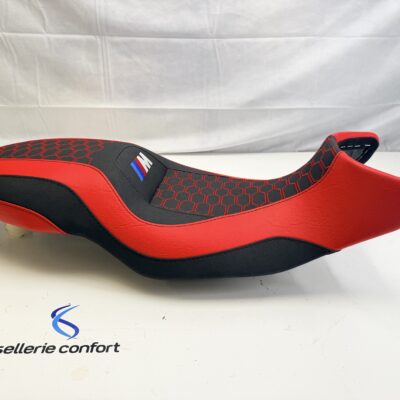 Selle confort BMW F 900 XR ou R Nid d'abeille rabaissé -2 cm avec gel 2 places