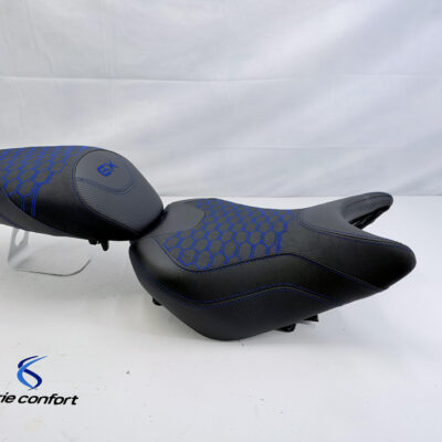 Selle confort moto SUZUKI GSX-S 1000 GX bleu nid d'abeilles